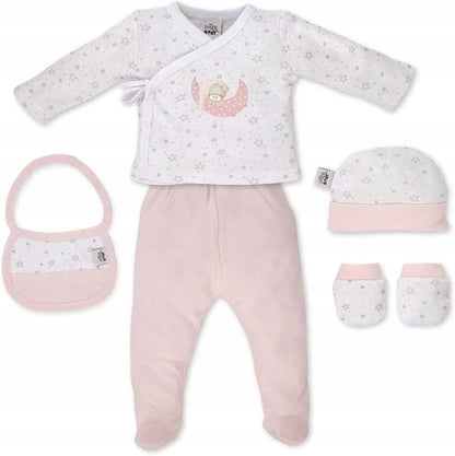 INTERBABY zestaw upominkowy z bambusa piżama czapka skarpetki śliniak