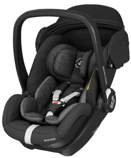 MAXI-COSI MARBLE fotelik samochodowy gr 0 ISOFIX czarny fotelik dziecięcy z pałąkiem i zagłówkiem
