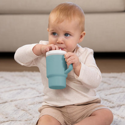 INFANTINO My 1st Tumbler silikonowy kubek niekapek z ustnikiem 266 ml 6 m+