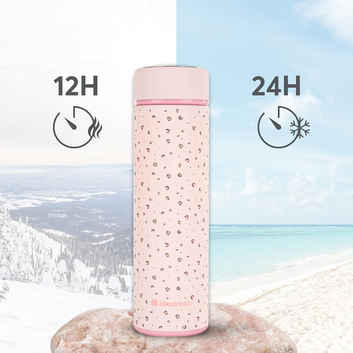 KIKKA BOO Savanna termos ze stali nierdzewnej 500 ml + sitko na herbatę