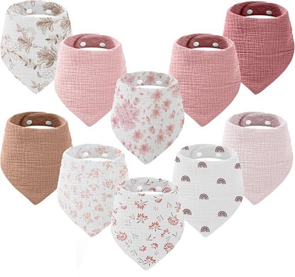 YOOFOSSS muslin bibs x10