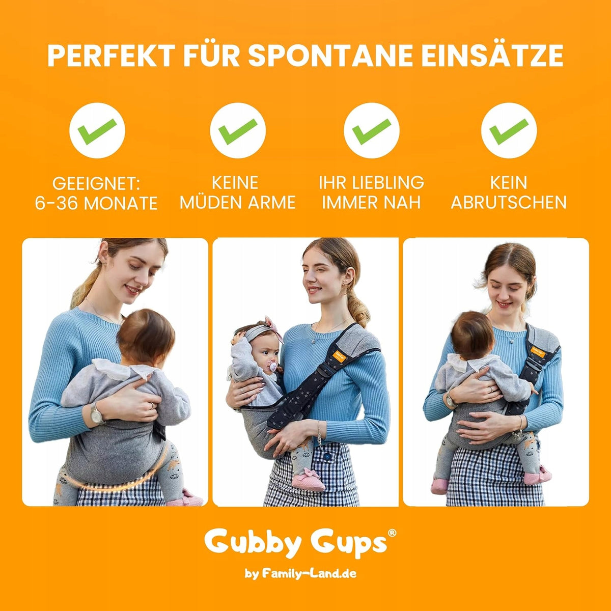 GUBBY GUPS soft baby carrier, belt