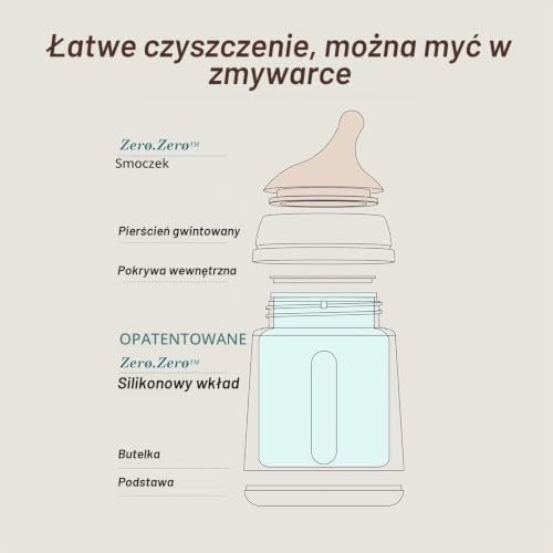 Suavinex Zero Zero anti-kolikflaske 270 ml 3m+ medium flow (M)