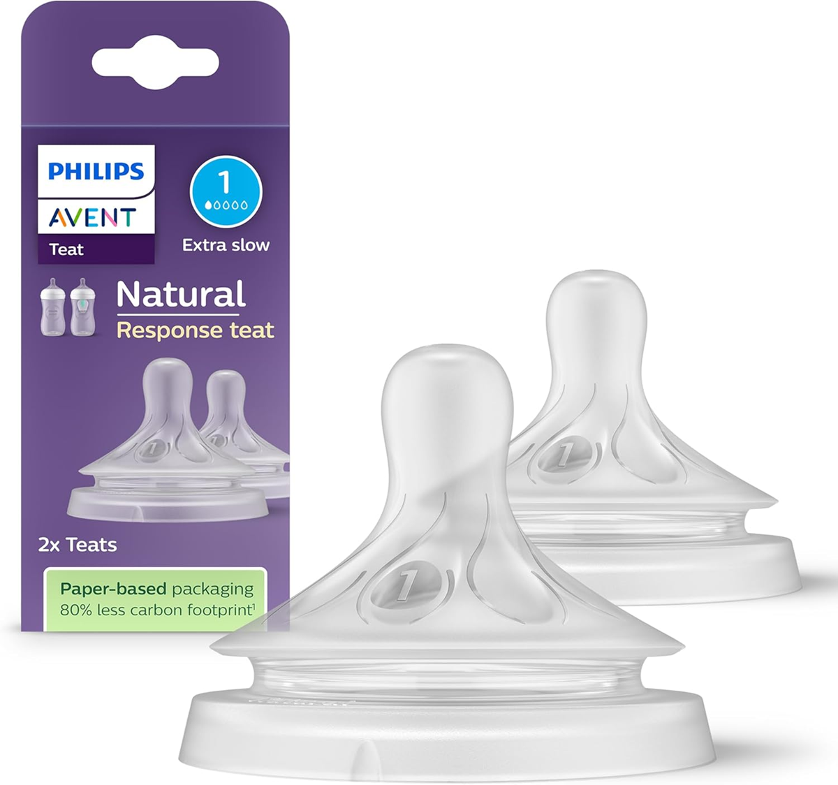 PHILIPS AVENT Natural RESPONSE cumlíky na fľašu 0 mes. x2