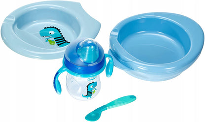 CHICCO a set of dishes - plate, cup, spoon
