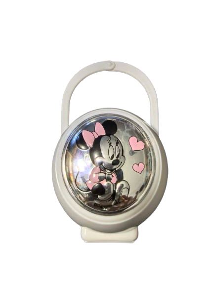 VALENTI DISNEY Minnie cumitartó tok + lánc PVD bevonattal (ezüst)