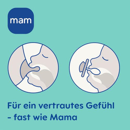 MAM Comfort smoczek uspokajający dla noworodków 0-3m x2, miękki silikonowy smoczek MAM dla noworodków