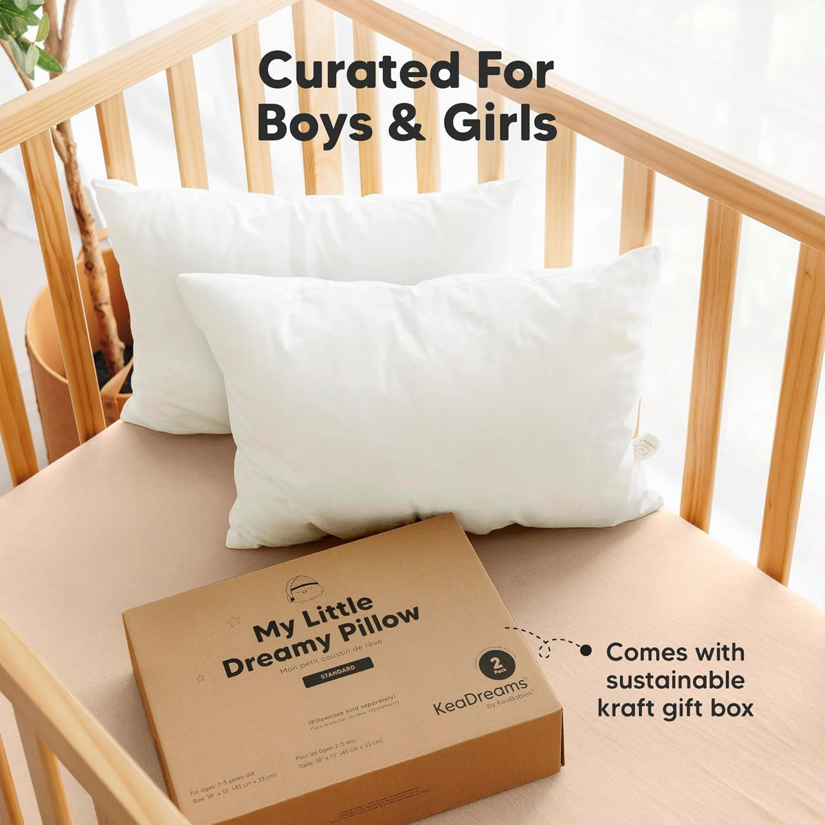 KEABABIES baby pillows 33X45CM x2
