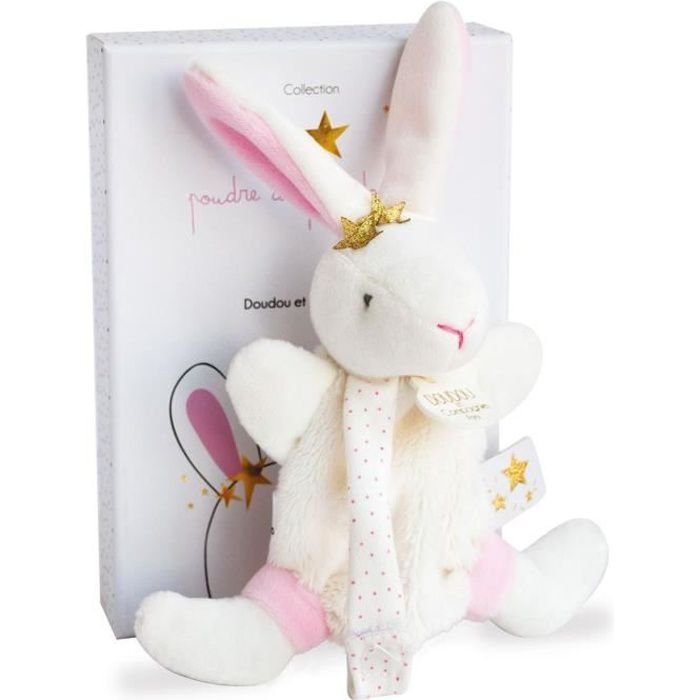 DOUDOU et COMPAGNIE lapin avec attache-tétine