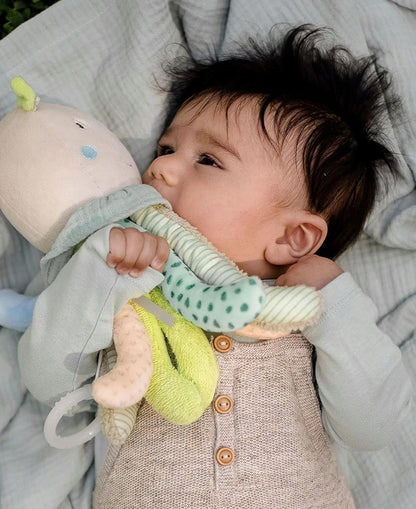 FEHN nussebamse med spilledåse, ophæng og BLÆKSPRUTTE 24 cm