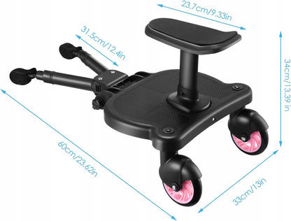 FNRIDS marchepied universel pour poussette, capacité de charge 25 kg