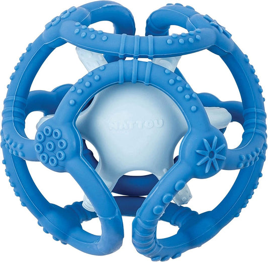 NATTOU silikonowe gryzaki chwytaki 2 sztuki 7 cm i 10 cm