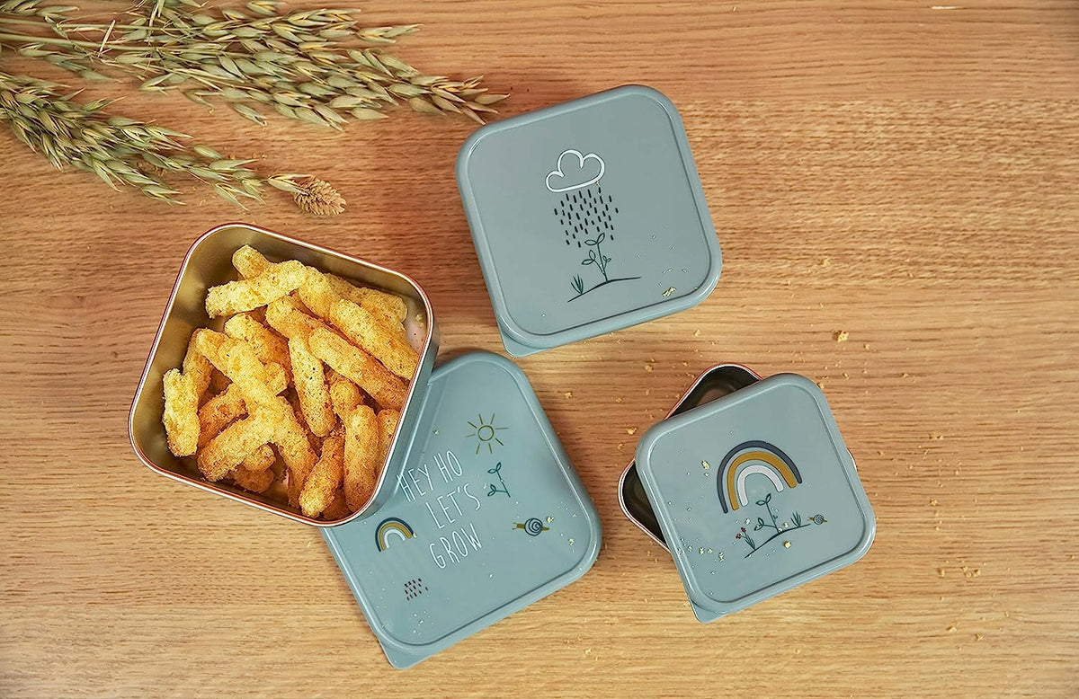 LASSIG Snackbox stalowe PUDEŁKA NA PRZEKĄSKI x2