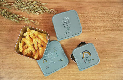 LASSIG Snackbox stalowe PUDEŁKA NA PRZEKĄSKI x2