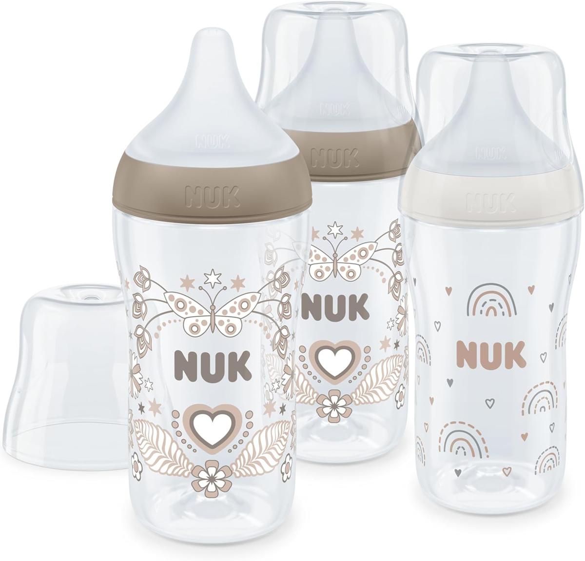 NUK Perfect Match startsæt med flasker 260ml x3