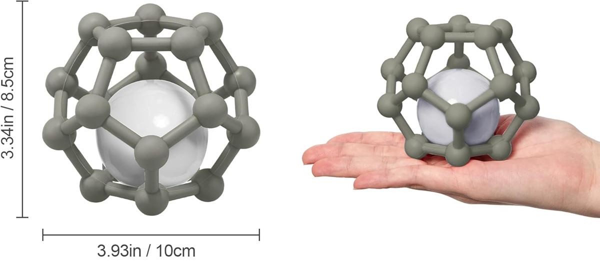 MCGMITT Teether Ball szilikon rágóka csörgővel 8,5 10 db cm