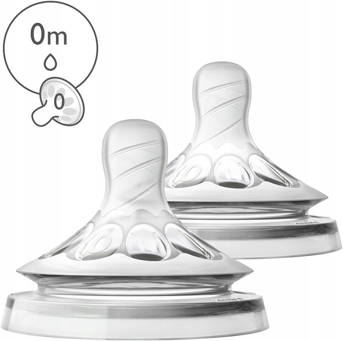 PHILIPS AVENT Natural smoczki do butelek 0msc x2