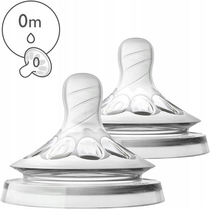 PHILIPS AVENT Natural smoczki do butelek 0msc x2
