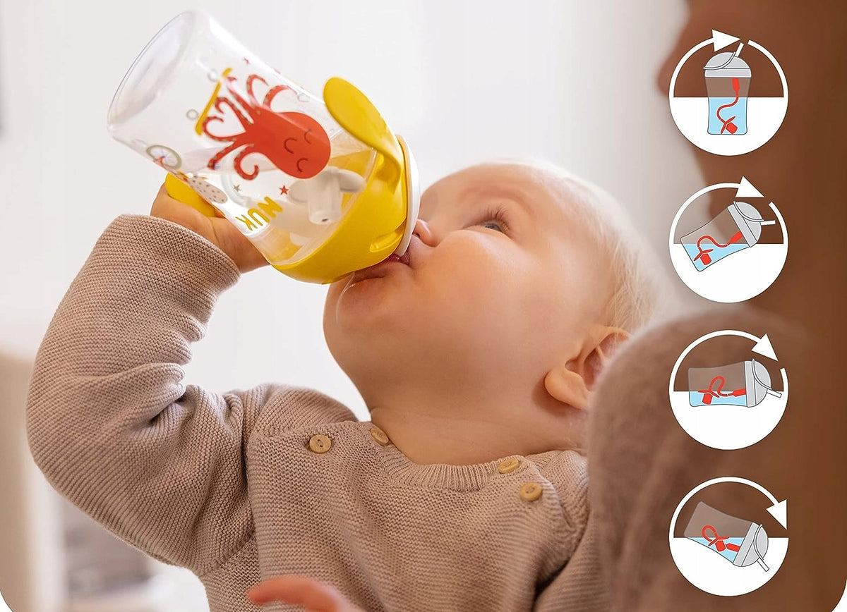 NUK Motion Cup ANTISCURGERI cu pai flexibil 8 m+