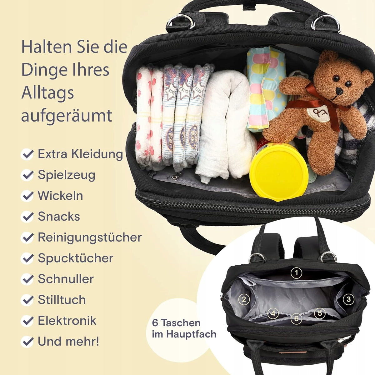 RUVALINO kinderwagen rugzak met accessoires