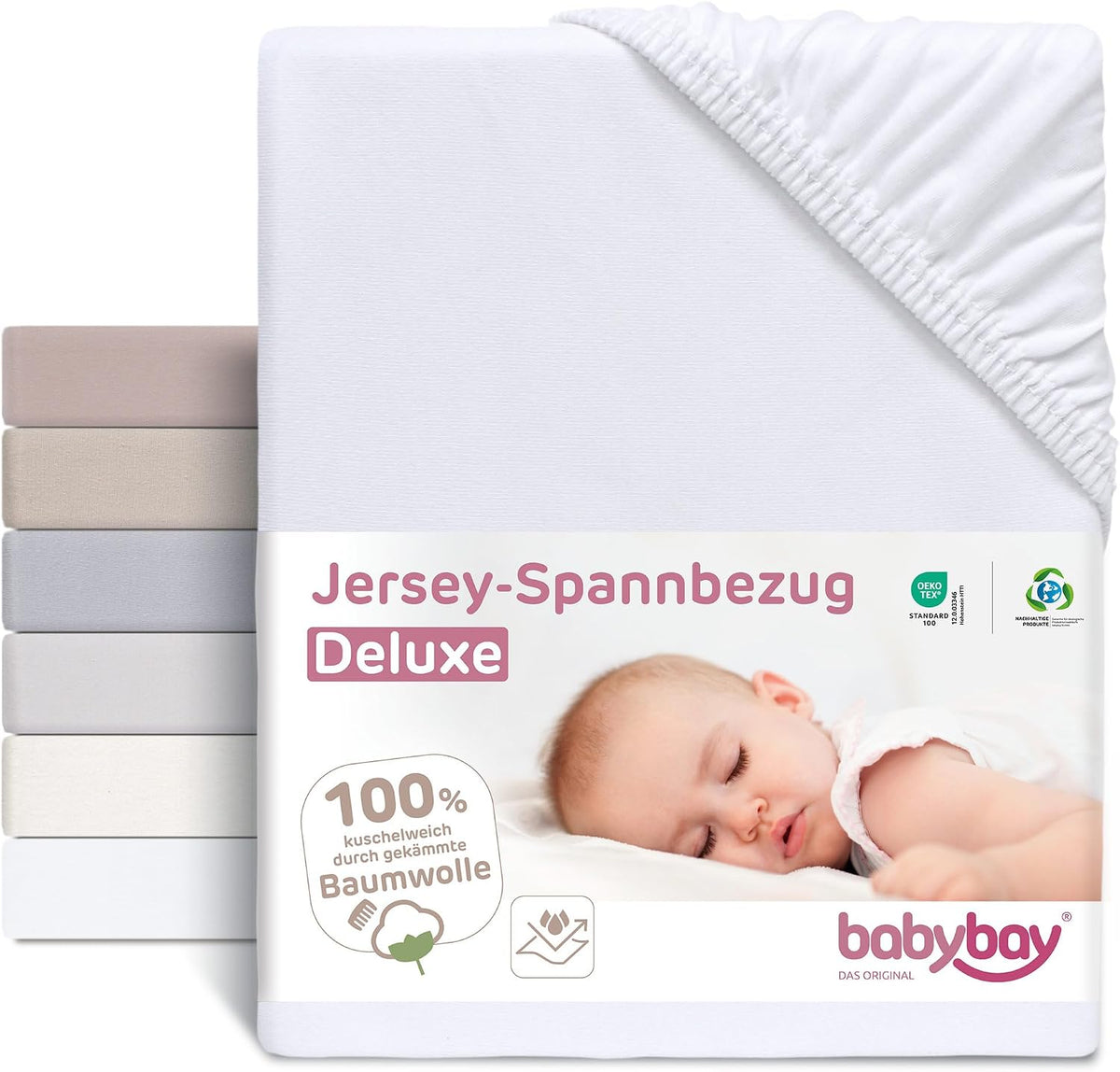 BABYBAY prześcieradło z gumką i membraną 89x50 cm