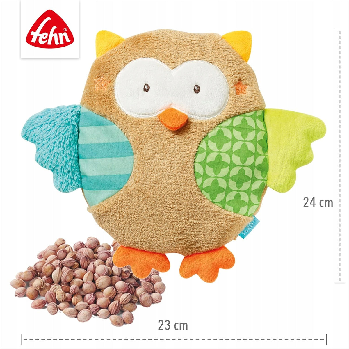 FEHN Slapend Bos pluchen uil WARMTEKUSSEN
