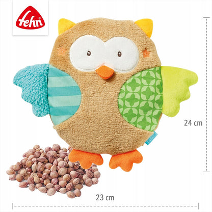 FEHN Slapend Bos pluchen uil WARMTEKUSSEN