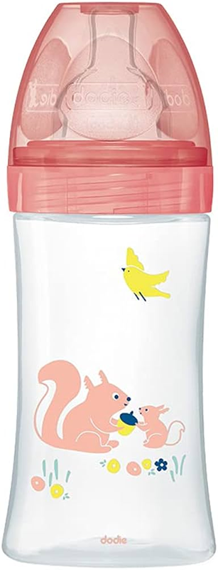 DODIE cumisüveg 270 ml, 2-es közepes folyású cumi, 0–6 hónap, MÓKUS