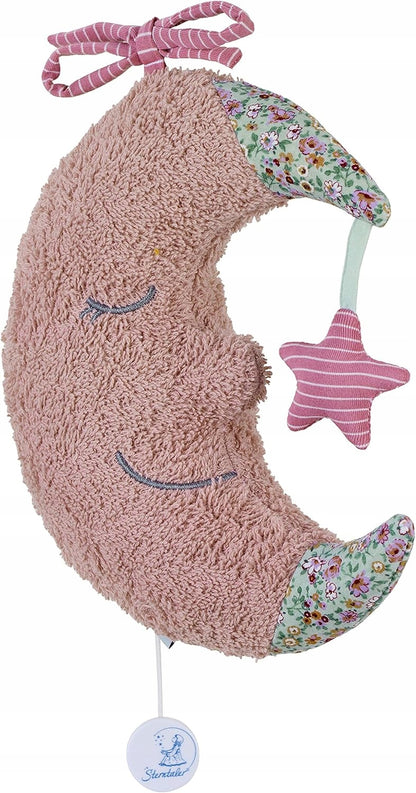 STERNTALER zawieszka przytulanka z pozytywką KSIĘŻYC 20 cm "O, różowa, do wózka, łóżeczka i fotelika