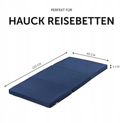 HAUCK madras til rejseseng, tykkelse 5cm 120x60