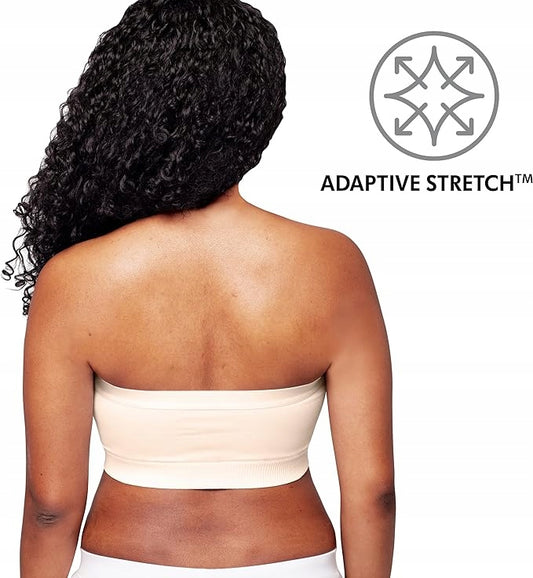 MEDELA gorset do laktatora HANDS-FREE M beżowy, elastyczny, bez ramiączek, widok z tyłu