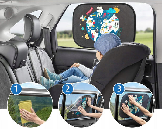 REER TravelKid osłona przeciwsłoneczna na szybę samochodu UV 50+ 2 sztuki