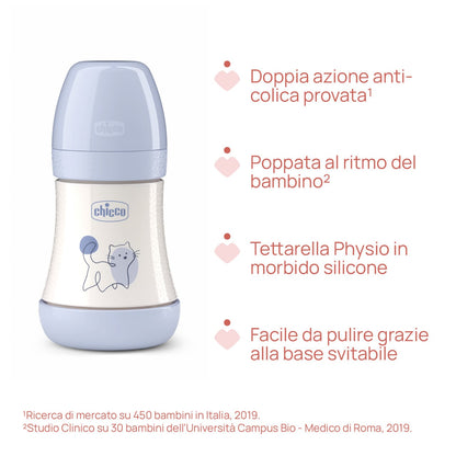 Chicco Perfect5 flaske 150 ml langsomt flow blå 0m