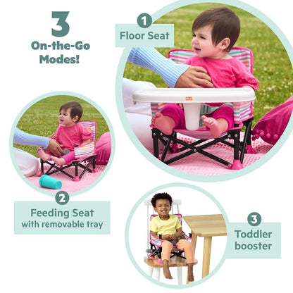 BRIGHT STARTS Minnie Mouse 3-in-1 travel high chair with tray