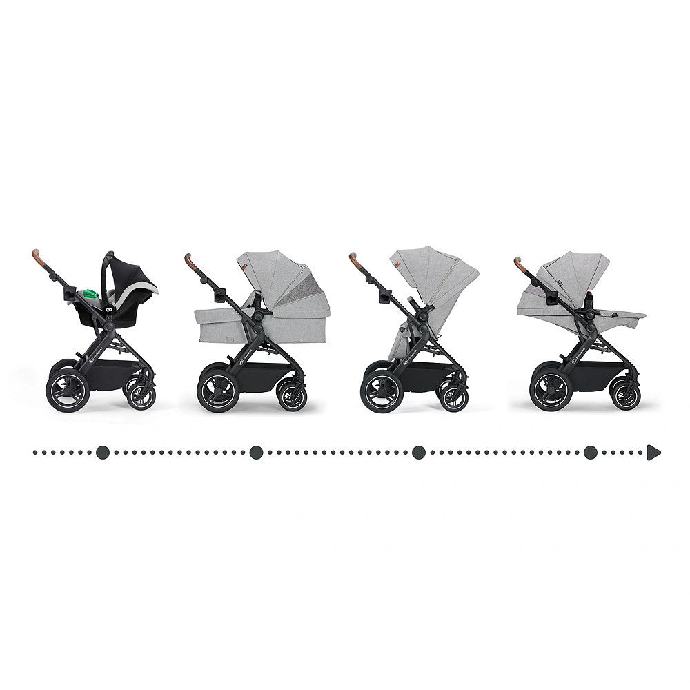 KINDERKRAFT B-TOUR 3i1 multifunktionel barnevogn op til 22kg + MINK PRO autostol