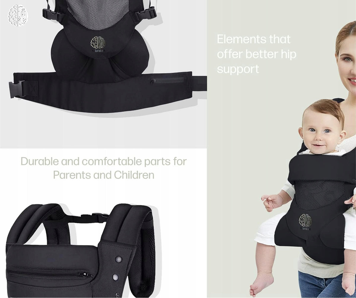 EBRAINIT porte-bébé ergonomique avec maille de 4 mois à 18 kg