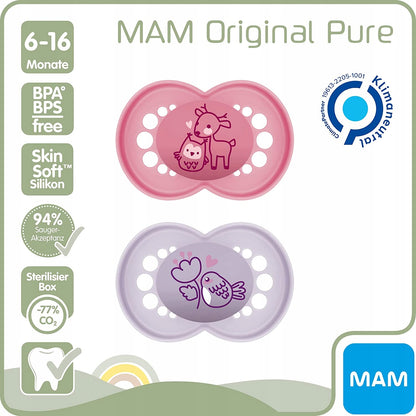 MAM ORIGINAL PURE fopspeen x2 6-16 m