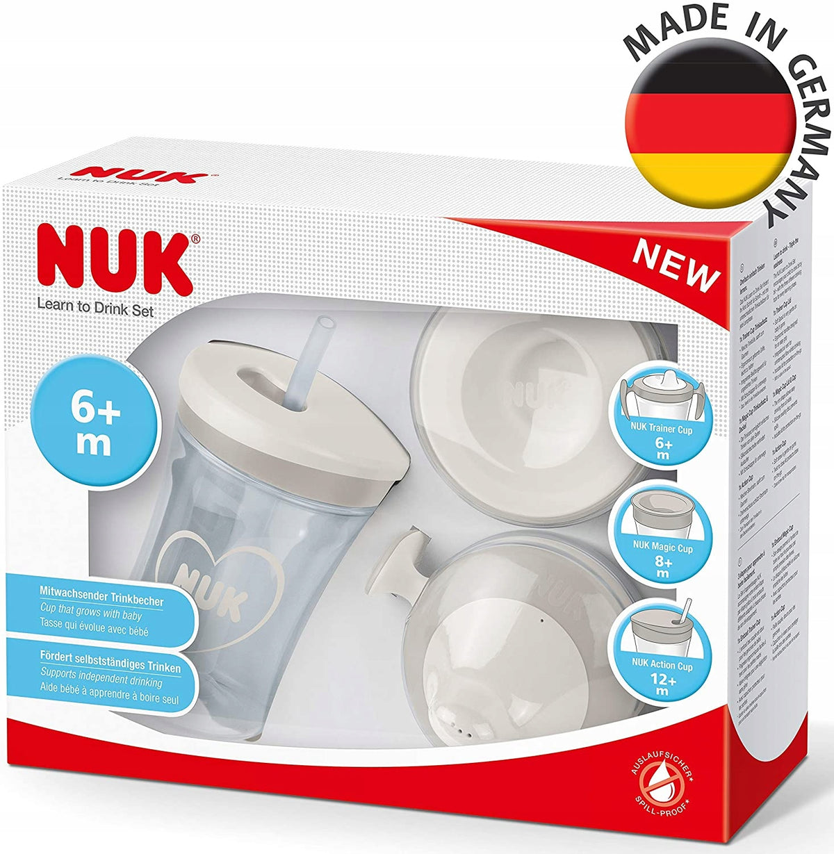NUK σετ εκμάθησης ποτού κύπελλο + 3 στόμια