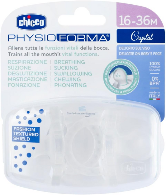 CHICCO PhysioForma Crystal Schnuller x2 16-36m LUXE