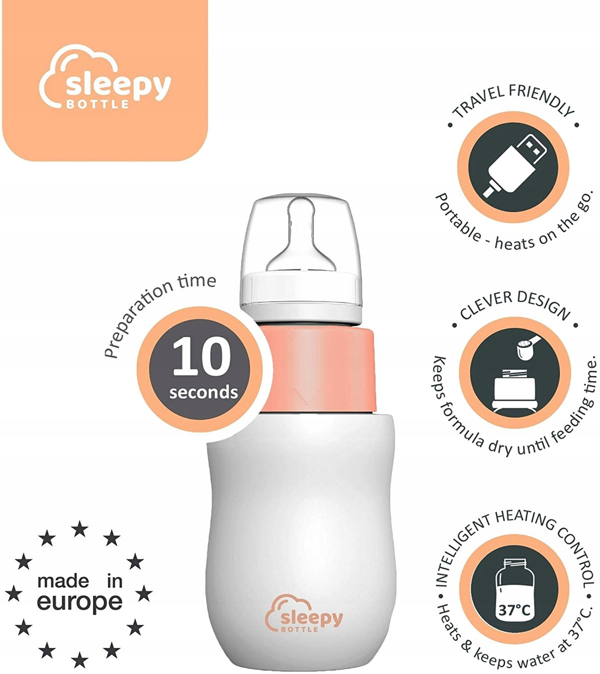 SLEEPY BOTTLE set pentru început, încălzitor cu biberon