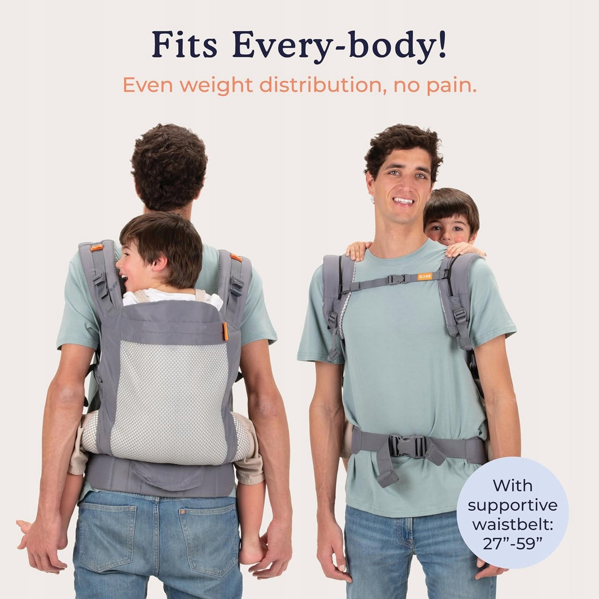 BECO TODDLER nosidełko klamrowe 9-27kg mesh 3d