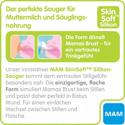 MAM smoczki do butelek 0msc x2