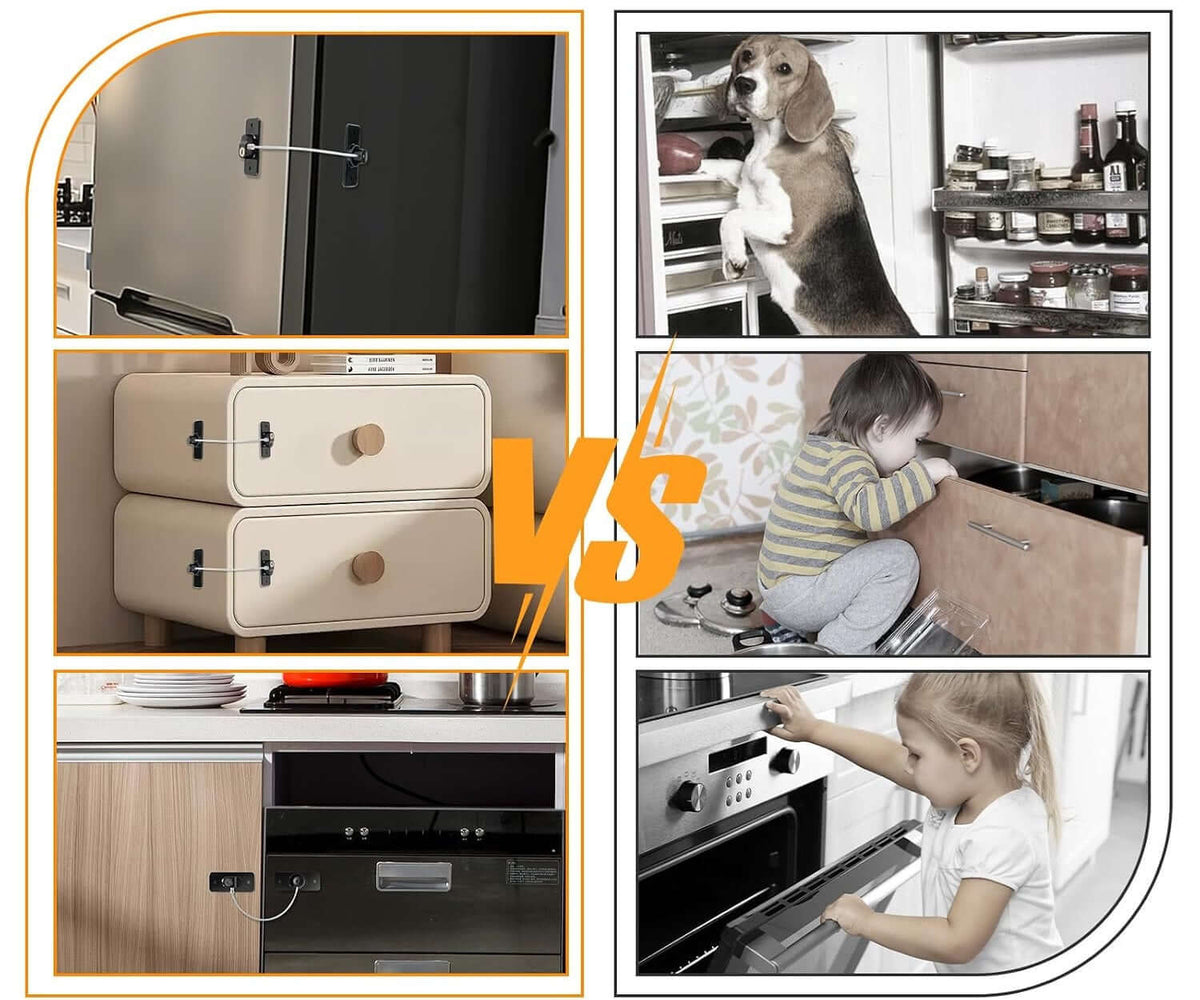 CHILD SAFETY LOCK stalowe zabezpieczenie przed dziećmi do szafek i szuflad x1 – zdjęcie 5