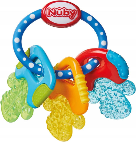 NUBY IcyBite hűsítő szilikon rágóka 9 x 14 cm kulcsok