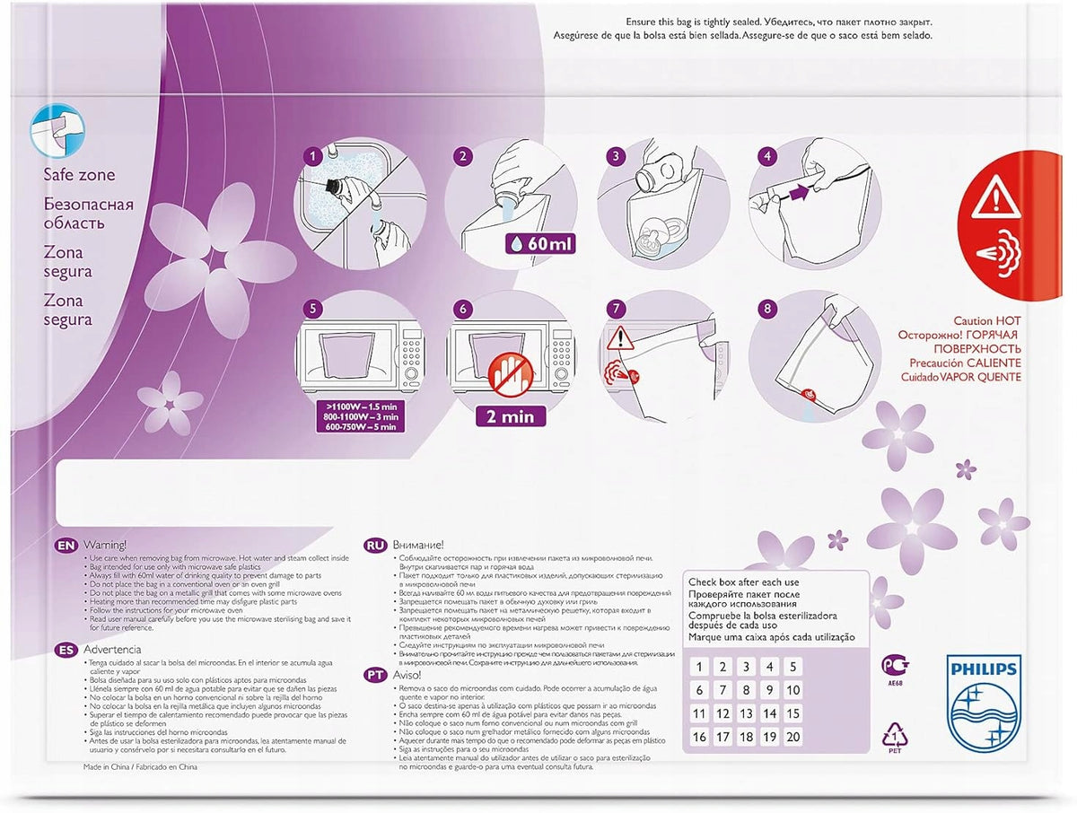 PHILIPS AVENT torebki do sterylizacji mikrofalowej x5