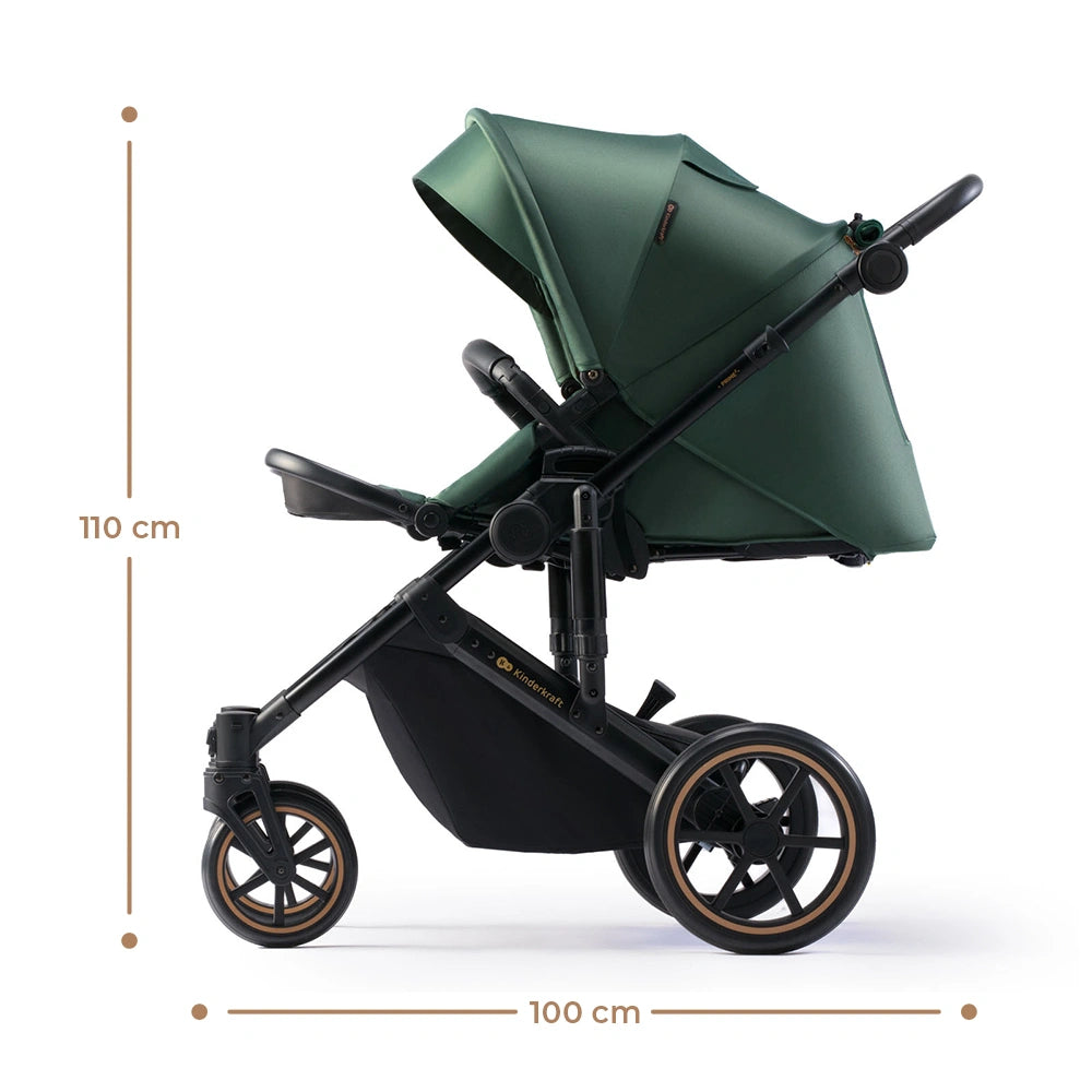 KINDERKRAFT PRIME2 PRO 3w1 wózek wielofunkcyjny do 22kg + fotelik MINK PRO – SANDROSE BEIGE – zdjęcie 4