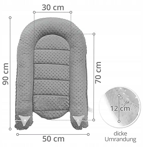 TOTSY BABY kokon niemowlęcy gniazdo 90 x 50 minky