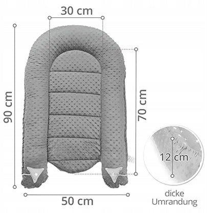 TOTSY BABY kokon niemowlęcy gniazdo 90 x 50 minky