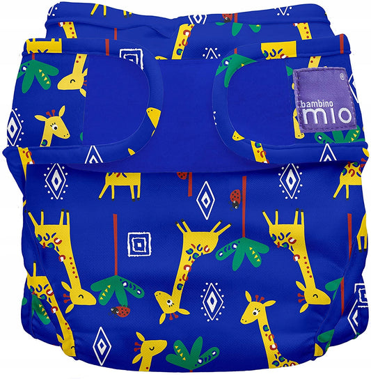 BAMBINO MIO otulacz na pieluchę >9kg żyrafa, niebieski otulacz wielorazowy z motywem żyrafy