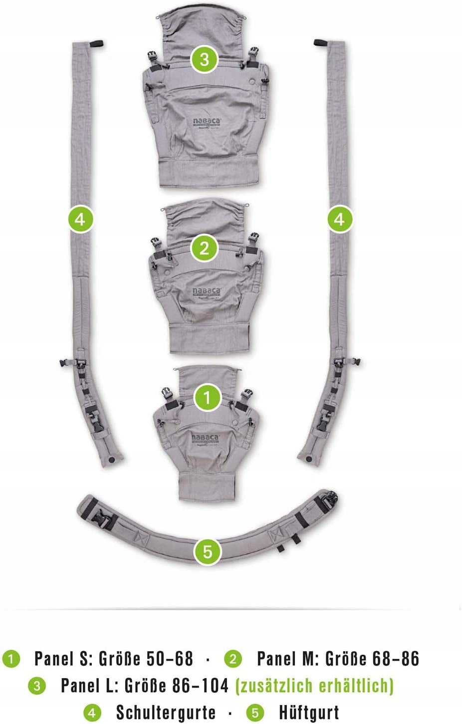 HOPPEDIZ NABACA ergonomische draagzak BASISSET